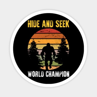 Retro Bigfoot Hide & Seek World Champion Magnet